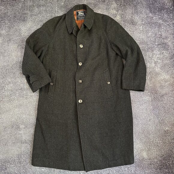Men's Vintage 60's Burberry X Lewis & Thos Saltz Wool Cusha Tweed Jacket Sz XL